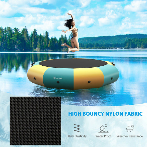 12 Feet Inflatable Splash Padded Water Bouncer Trampoline for kids, perfect for summer fun and outdoor play.