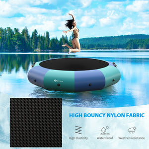 12 Feet Inflatable Splash Padded Water Bouncer Trampoline for kids, perfect for outdoor fun and summer play.