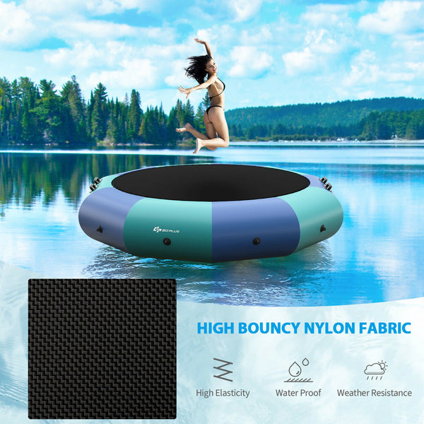 12 Feet Inflatable Splash Padded Water Bouncer Trampoline for kids, perfect for outdoor fun and summer play.