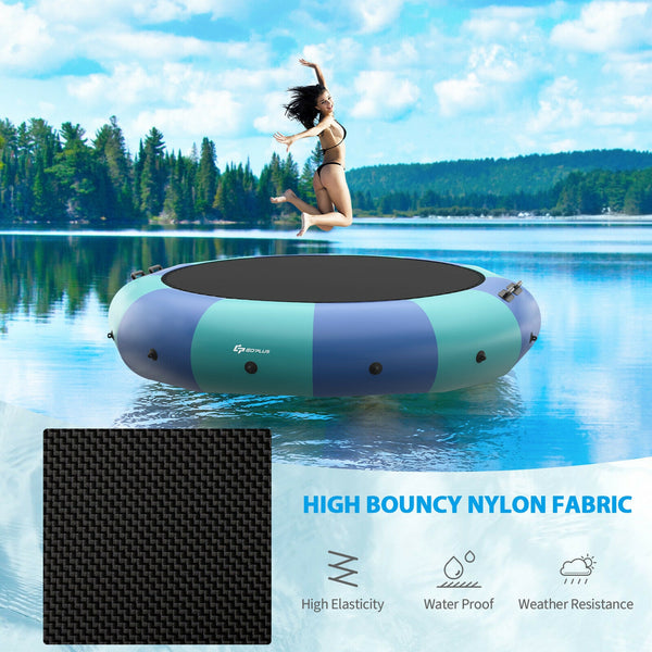 15 Feet Inflatable Splash Padded Water Bouncer Trampoline for kids, perfect for summer fun and outdoor play.