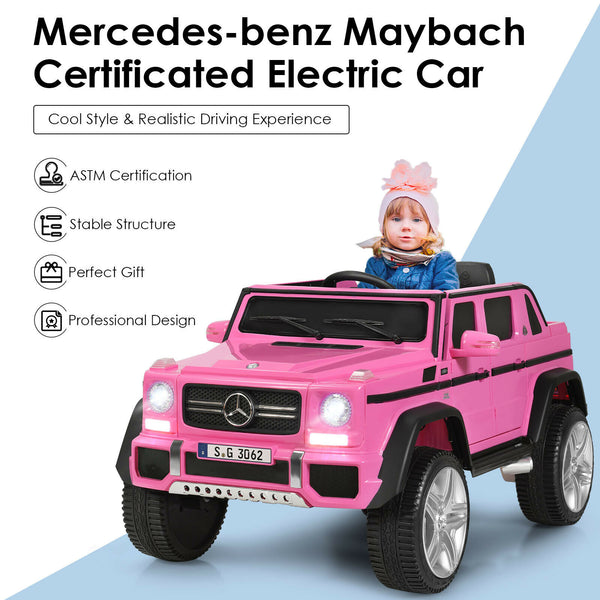 12V Mercedes-Benz kids ride-on car in angle 30, perfect toy for young drivers and outdoor adventures.