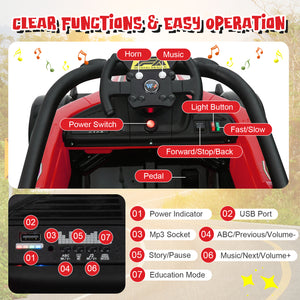 12V Kids Ride-On Electric Formula Racing Car with Remote Control - Fun and stylish toy for young racers.