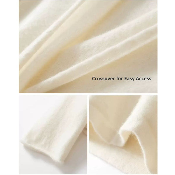 Cashmere Wrap Sweater (Blanc)