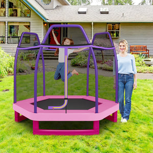 7 Feet Kids Recreational Bounce Jumper Trampoline - Safety Net