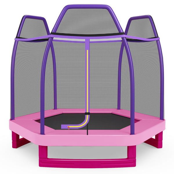 7 Feet Kids Recreational Bounce Jumper Trampoline - Safety Net