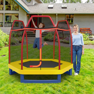 7 Feet Kids Recreational Bounce Jumper Trampoline - Safety Net