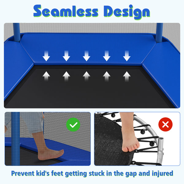 7 Feet Kids Recreational Bounce Jumper Trampoline - Safety Net