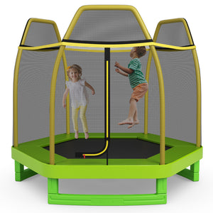 7 Feet Kids Recreational Bounce Jumper Trampoline - Safety Net