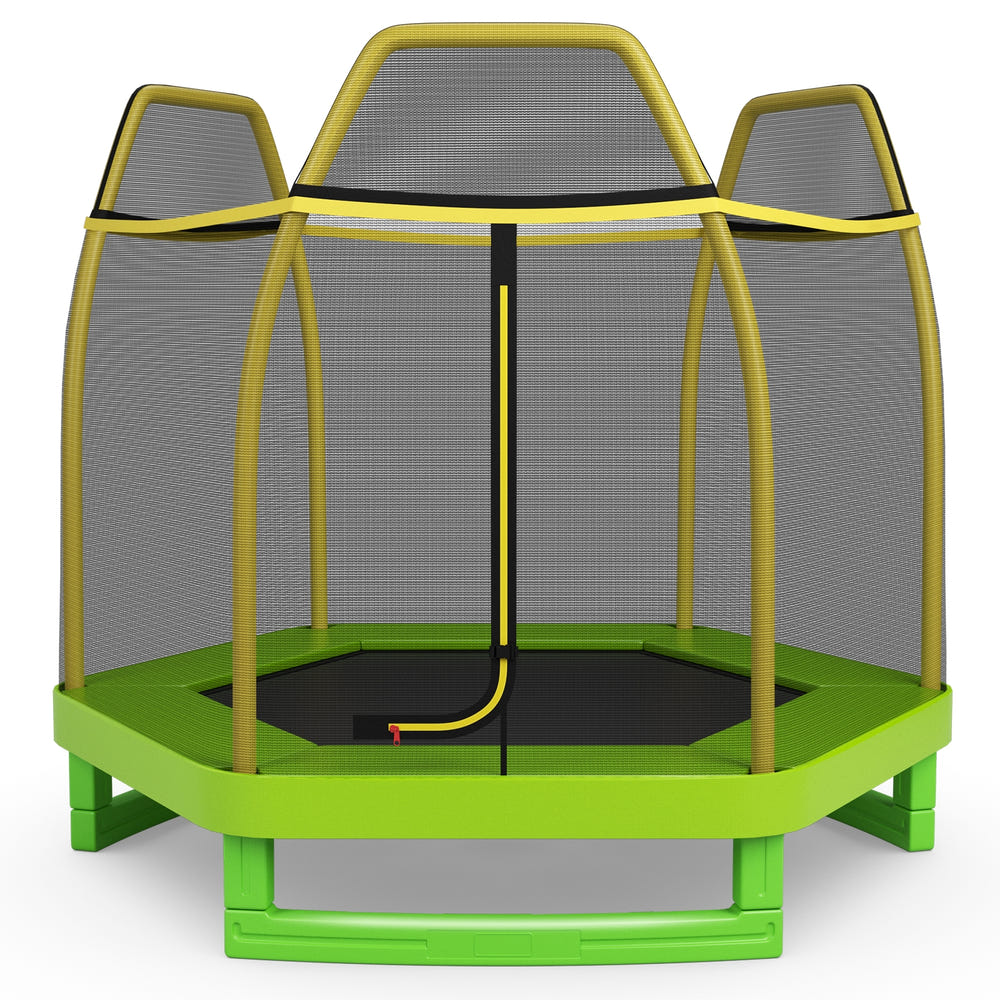 7 Feet Kids Recreational Bounce Jumper Trampoline - Safety Net