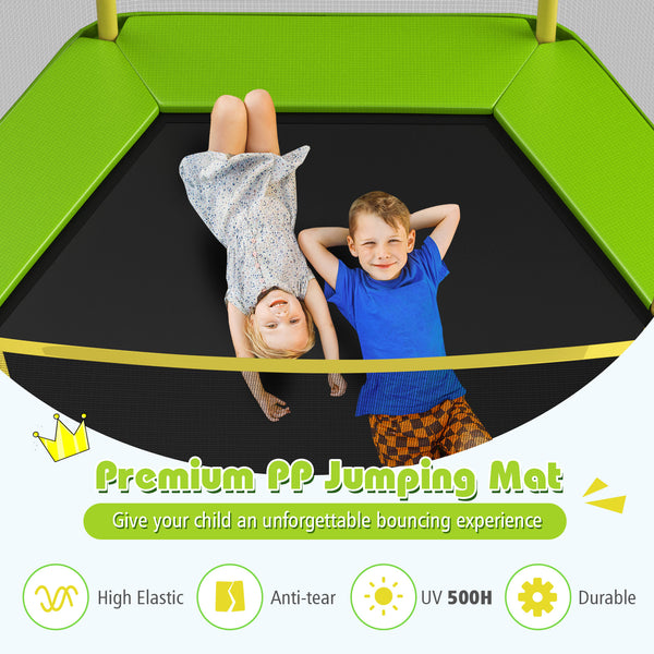7 Feet Kids Recreational Bounce Jumper Trampoline - Safety Net