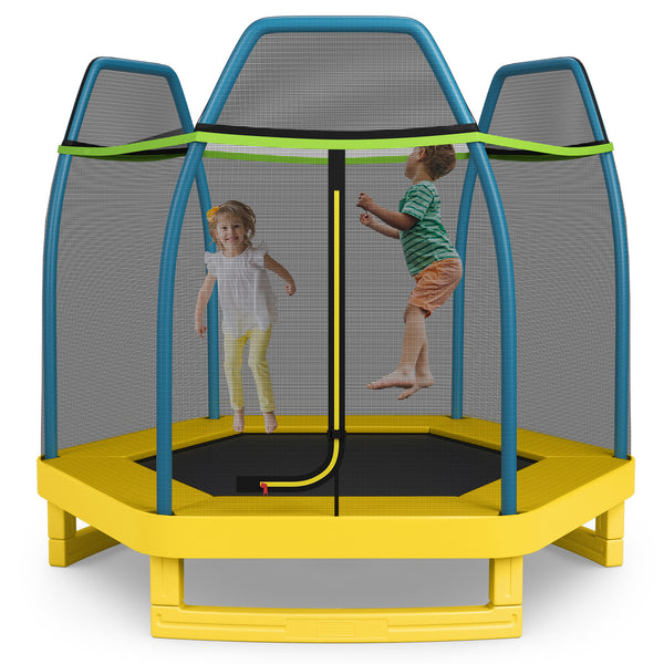 7 Feet Kids Recreational Bounce Jumper Trampoline - Safety Net