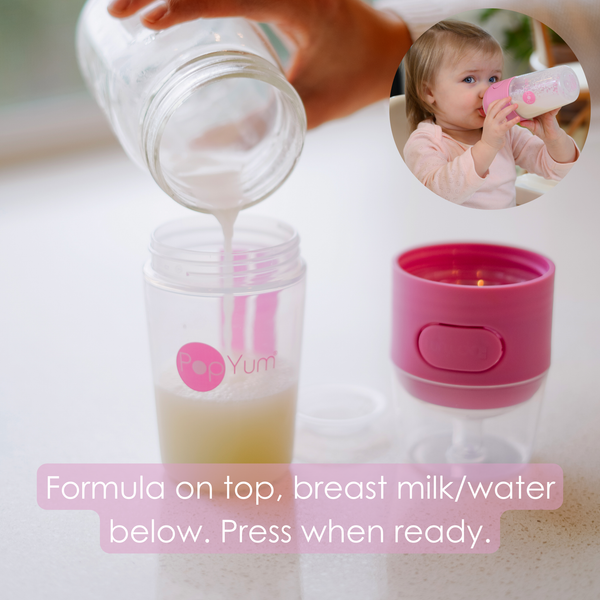 PopYum Baby Bottle Starter Set 4-Pack Orange 5oz 9oz