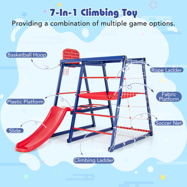 7-In-1 Metal Toddler Climbing Toys for 3-7 Years Old for Toddlers & Kids
