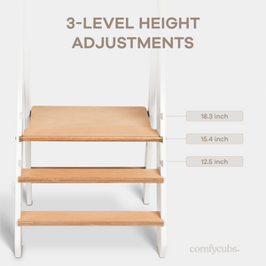 Kids Step Stool for Ages 3+ in White
