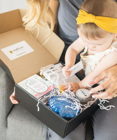 "Breastfeeding Box for new moms - perfect postpartum gift for nurturing and support."