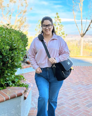 Sarah Wells Deluxe Stroller Caddy Organizer – Insulated, Machine-Washable with Crossbody Strap, Storage Pockets & Luggage Sleeve