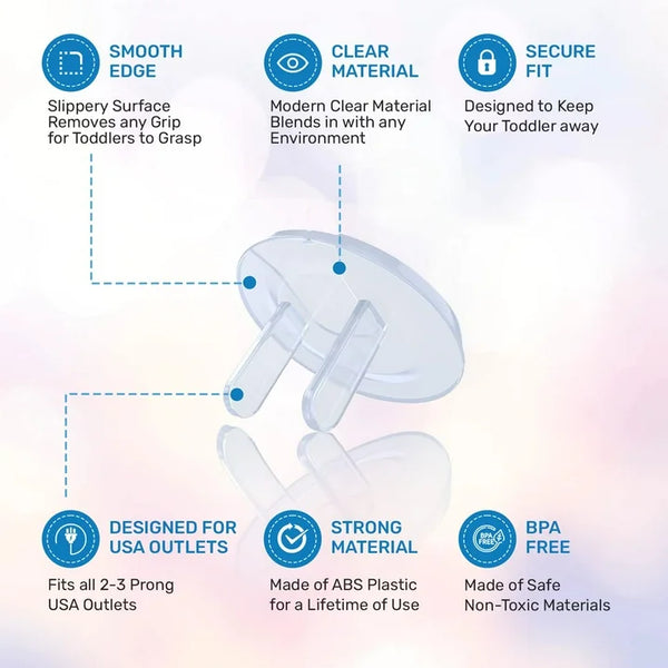 Baby Proof Me | "Click & Cover" Safety Kit – 12 Magnetic Safety Locks & 24 Outlet Plug Covers For Child Safety