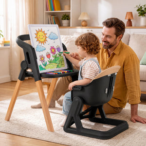 7-in-1 Convertible Foldable Baby High Chair with Adjustable Tray for Kids