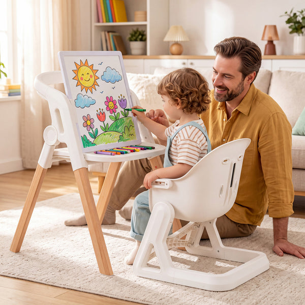 7-in-1 Convertible Foldable Baby High Chair with Adjustable Tray for Kids