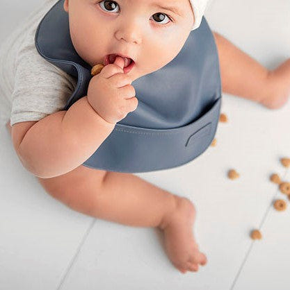 Classic Single Steel Blue Bib - MOOGCO Baby