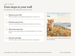 Watercolor F is for Fox Alphabet Wall Mural, image 6