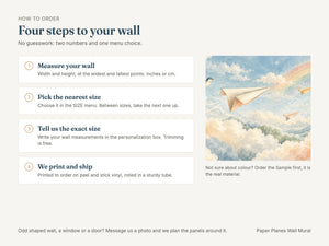 Watercolor Paper Planes Wall Mural, image 6