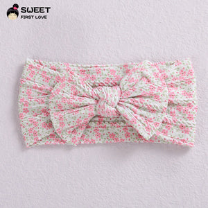 Children's Wide-brimmed Elastic Bow Baby Printed Headband