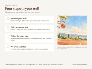 Watercolor Swish Hoop Basketball Wall Mural, image 6