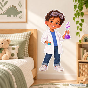 Personalized Scientist Wall Decal from Photo, Dream Job Sticker, image 6