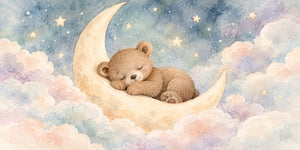 Watercolor Moon Bear Wall Mural, image 3
