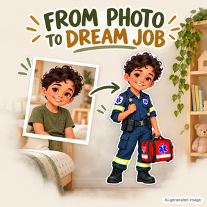 Personalized Paramedic Wall Decal from Photo, Dream Job Sticker, image 4