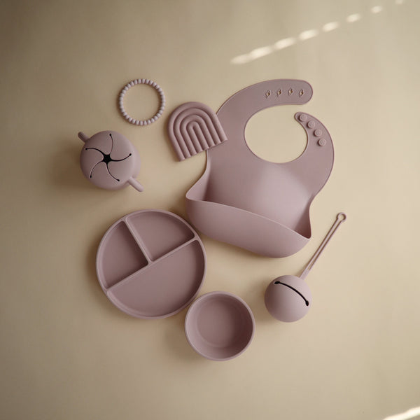 Mushie Silicone Suction Bowl for Babies Learning to Feed