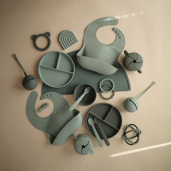 Mushie Silicone Suction Bowl for Babies Learning to Feed