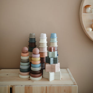 Mushie Stacking Rings Toy Danish Hygge plastic