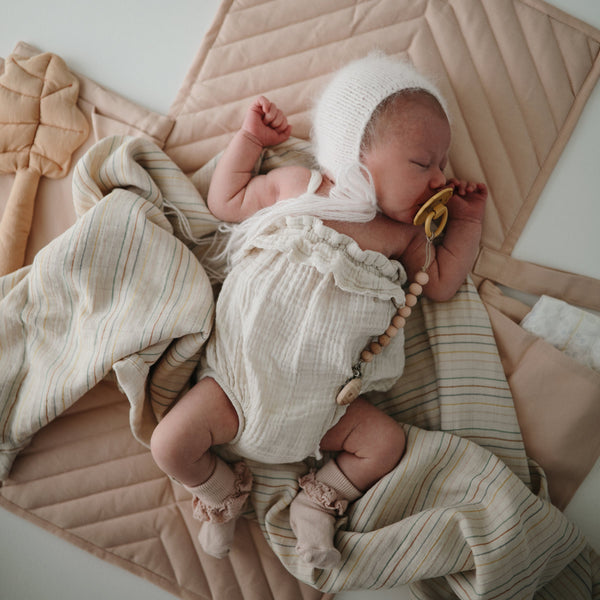 Mushie Organic Cotton Muslin Swaddle Blanket extra soft