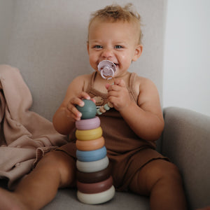 Mushie Stacking Rings Toy Danish Hygge plastic