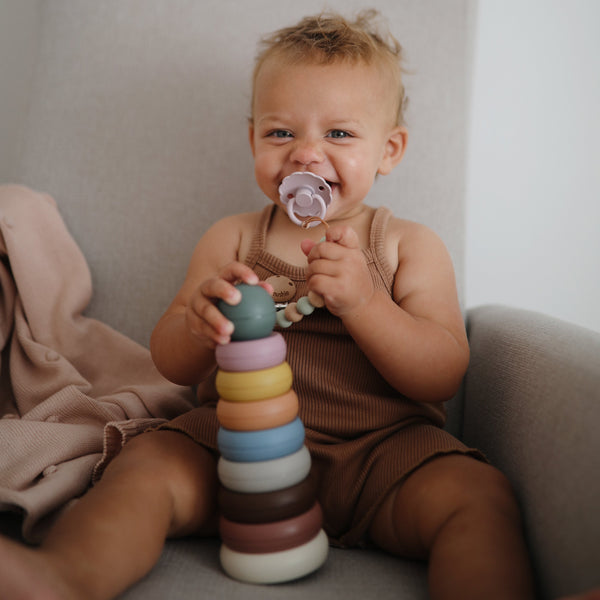 Mushie Stacking Rings Toy Danish Hygge plastic