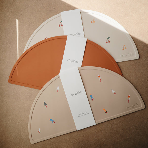 Mushie Silicone Placemat Food-Grade Silicone Soft Colors