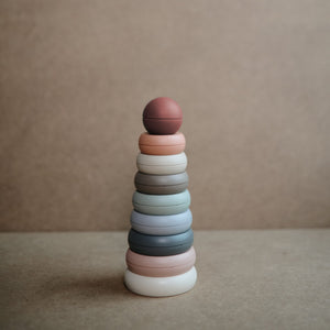 Mushie Stacking Rings Toy Danish Hygge plastic