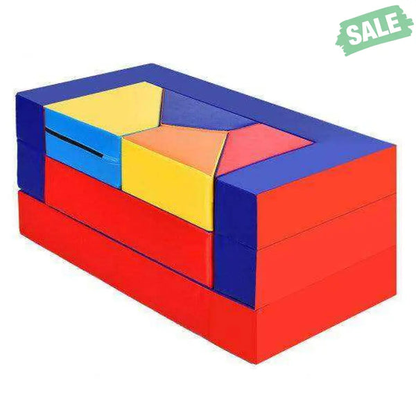 8 Pieces 4-in-1 Crawl Climb Foam Shapes Toddler Kids Playset Multicolor Kids Chairs & Seating