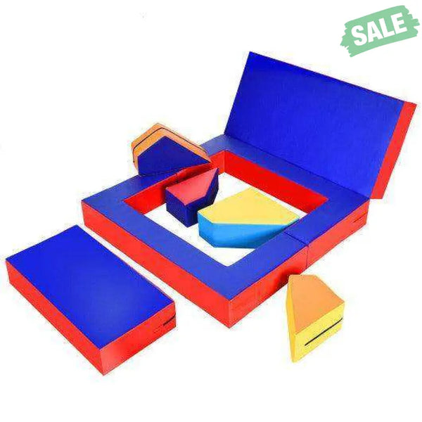 8 Pieces 4-in-1 Crawl Climb Foam Shapes Toddler Kids Playset Multicolor Kids Chairs & Seating