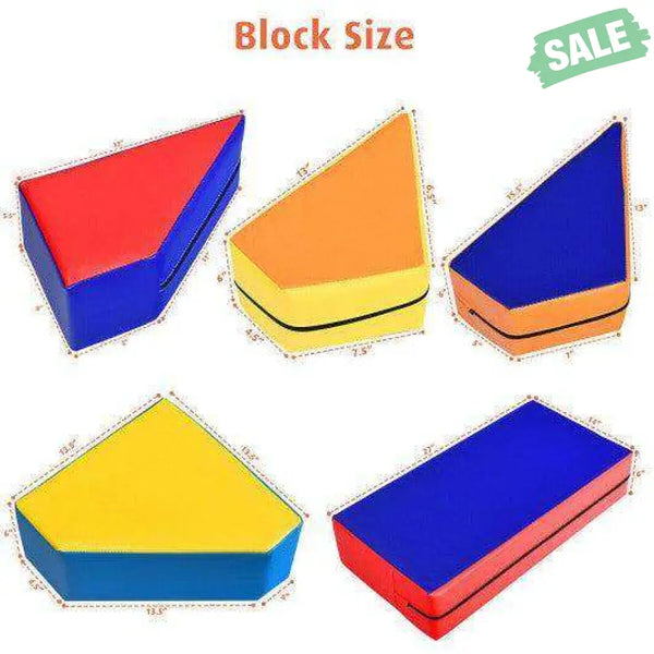 8 Pieces 4-in-1 Crawl Climb Foam Shapes Toddler Kids Playset Multicolor Kids Chairs & Seating
