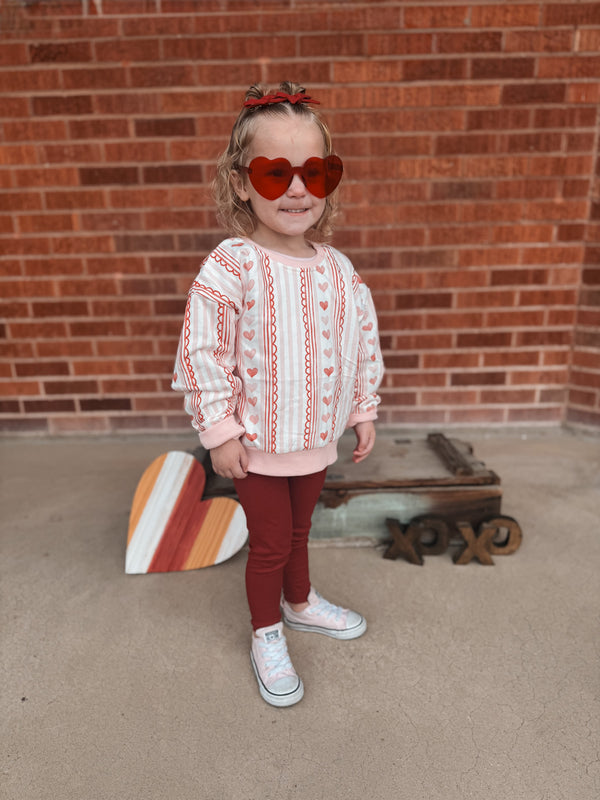 Laced with Love Crewneck Sweatshirt for babies, shown from angle 2, soft and stylish for cozy comfort.