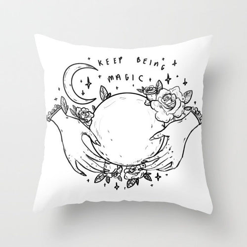 Halloween-themed baby pillowcase with playful designs, perfect for festive nursery decor. Angle 3 view.
