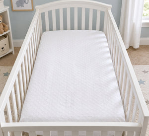 Wendy Anne White Eyelet Cotton Custom Fitted Sheet Custom Size