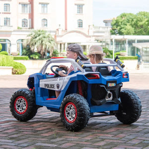 24V 4x4 Freddo Storm Police UTV 2-Seater for Kids with Lights & Sirens for Action-Packed Adventures