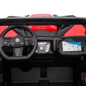 24V 4x4 Freddo Storm UTV 2 Seater ride-on car for kids, showcasing sleek design and fun features from angle 11.