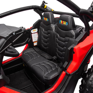 24V 4x4 Freddo Storm UTV 2 Seater ride-on car for kids, shown from angle 12, perfect for outdoor adventures.