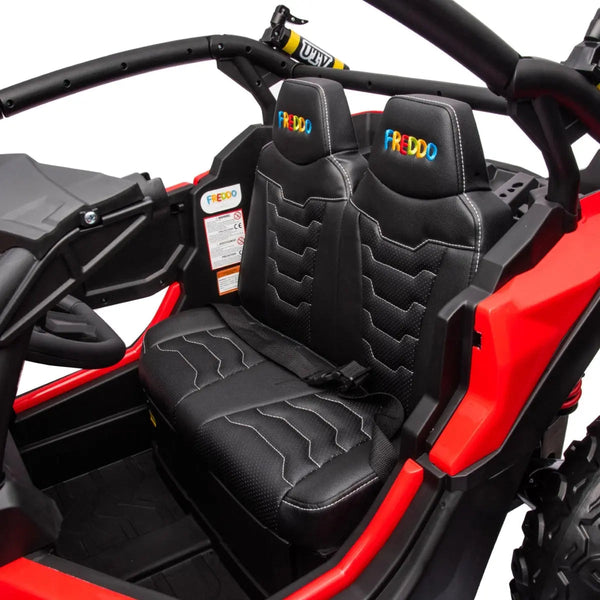 24V 4x4 Freddo Storm UTV 2 Seater ride-on car for kids, shown from angle 12, perfect for outdoor adventures.