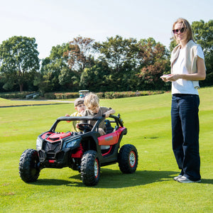 24V 4x4 Freddo Storm UTV 2 Seater ride-on car for kids, shown from angle 8, perfect for outdoor adventures.